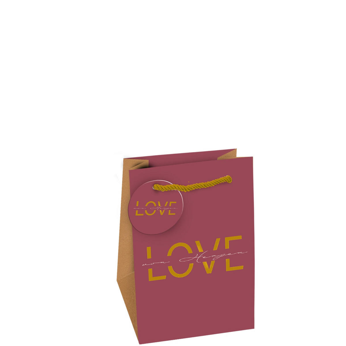 GESCHENKTASCHE  - Bordeaux, Basics, Papier (10,5/18/10,5cm)