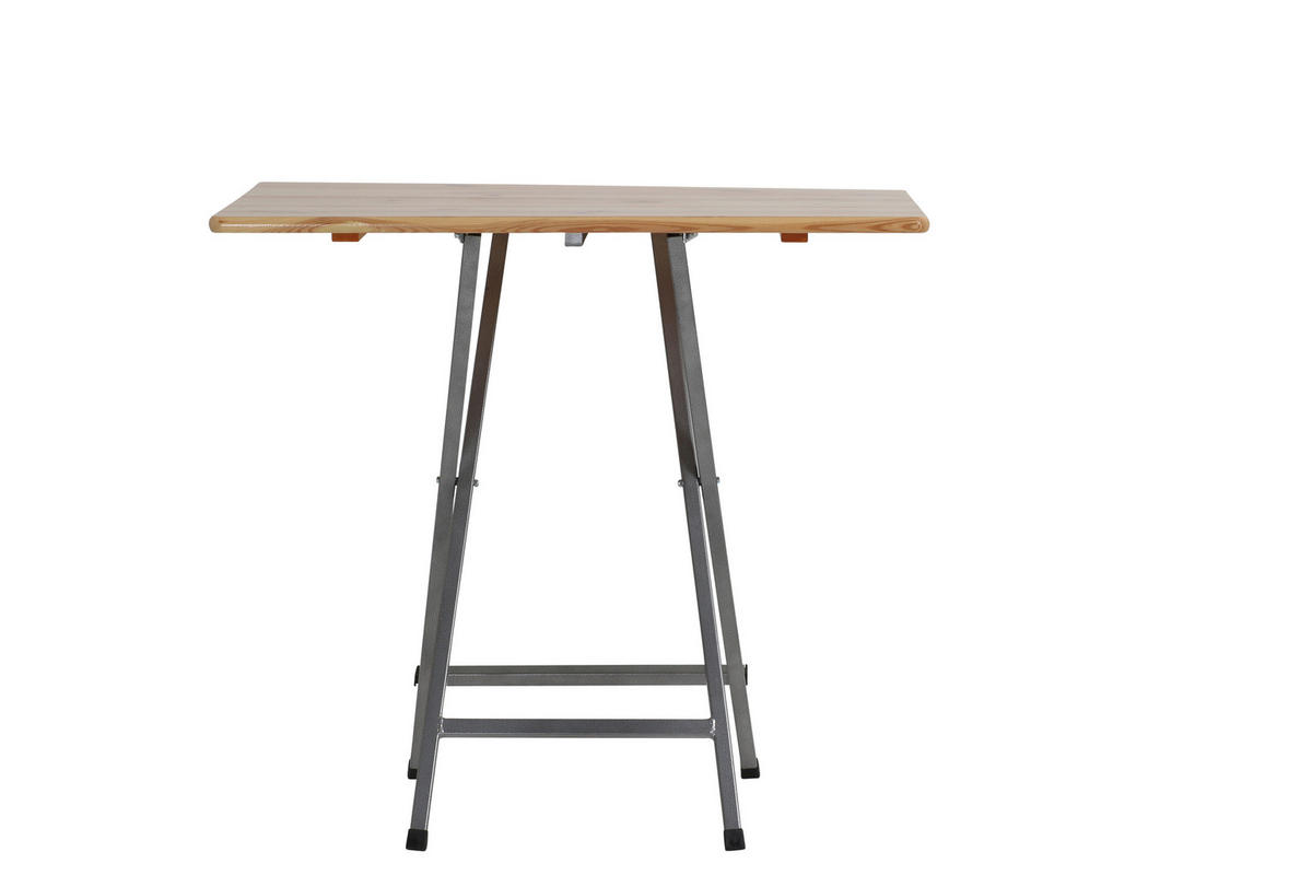 STEHTISCH Kiefer Grau, Naturfarben  - Naturfarben/Grau, MODERN, Holz/Metall (80/120/118cm) - Gardenson