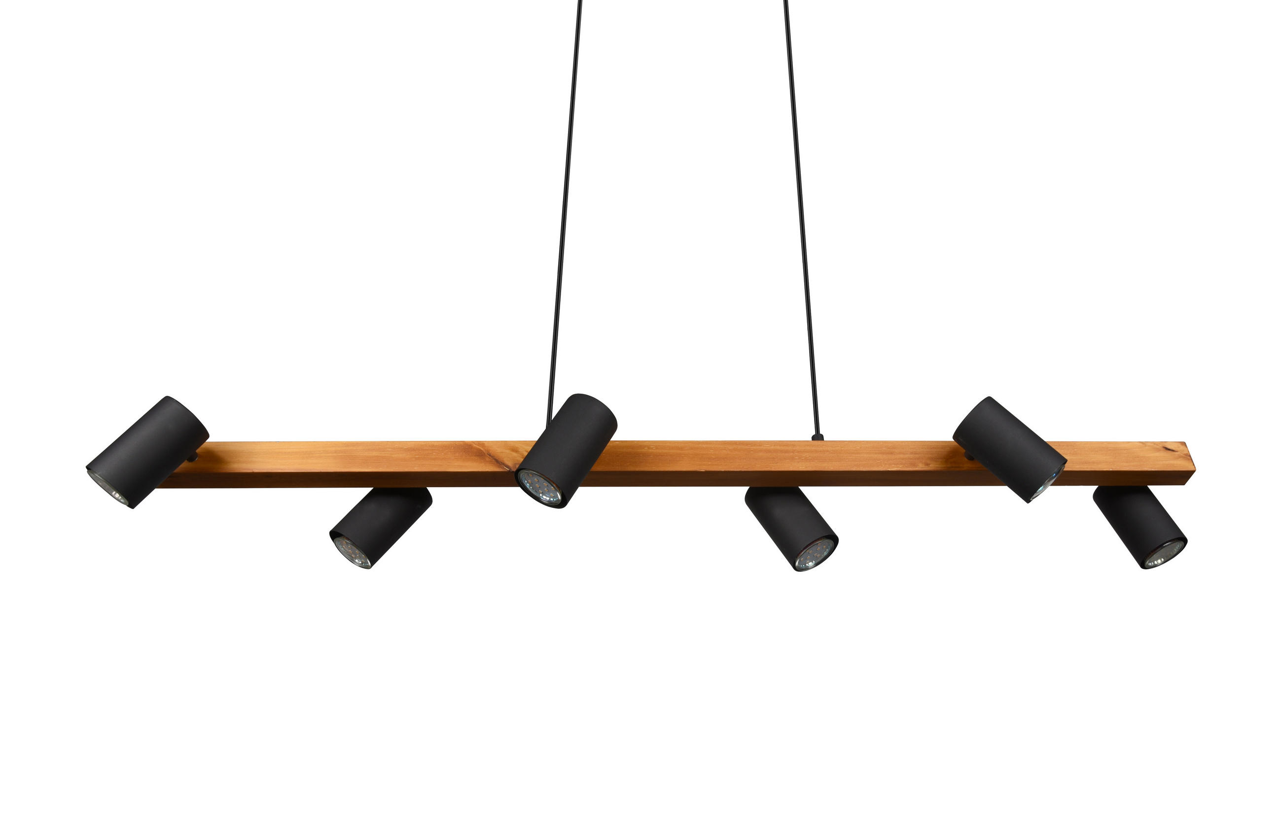 HÄNGELEUCHTE Marley 115/20/150 cm   - Schwarz, Basics, Holz/Metall (115/20/150cm) - Trio Leuchten