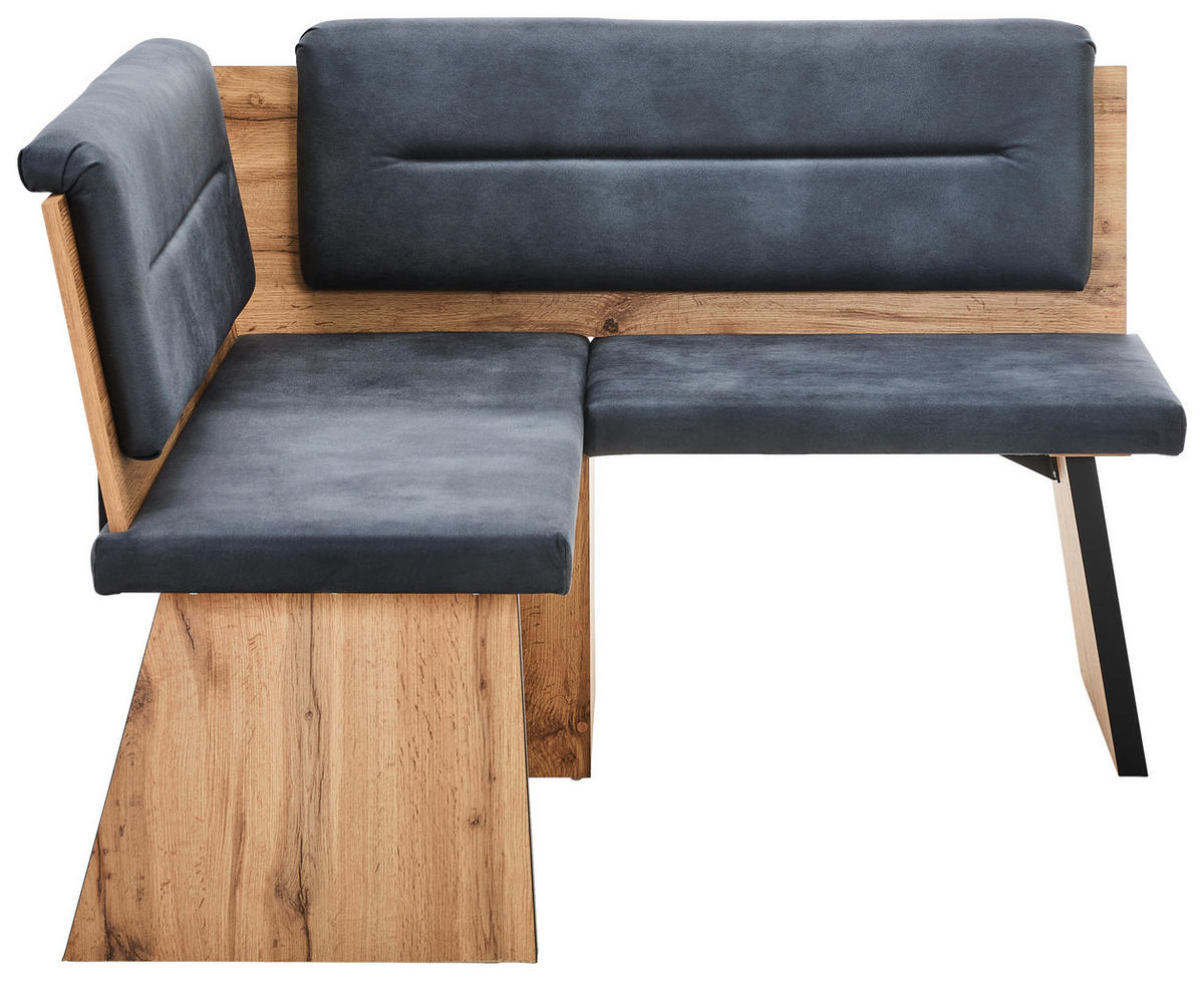 ECKBANKGRUPPE in Textil, Metall, Holzwerkstoff Anthrazit, Eichefarben  - Eichefarben/Anthrazit, KONVENTIONELL, Holzwerkstoff/Textil (130/130cm) - Cantus