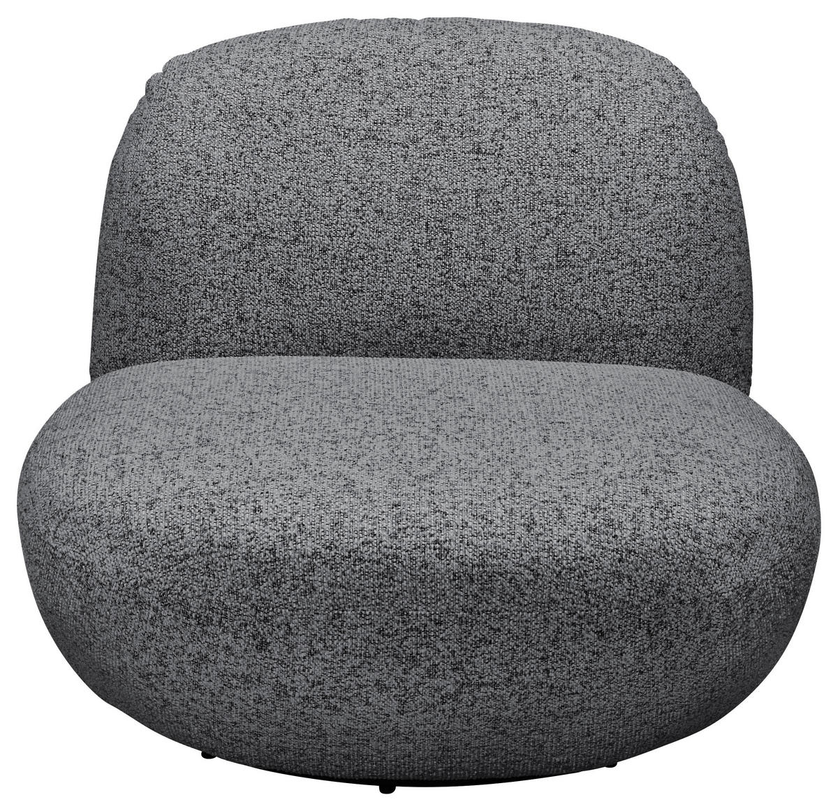 SESSEL in Webstoff Anthrazit  - Anthrazit/Schwarz, Modern, Textil/Metall (85/70/99cm) - MID.YOU