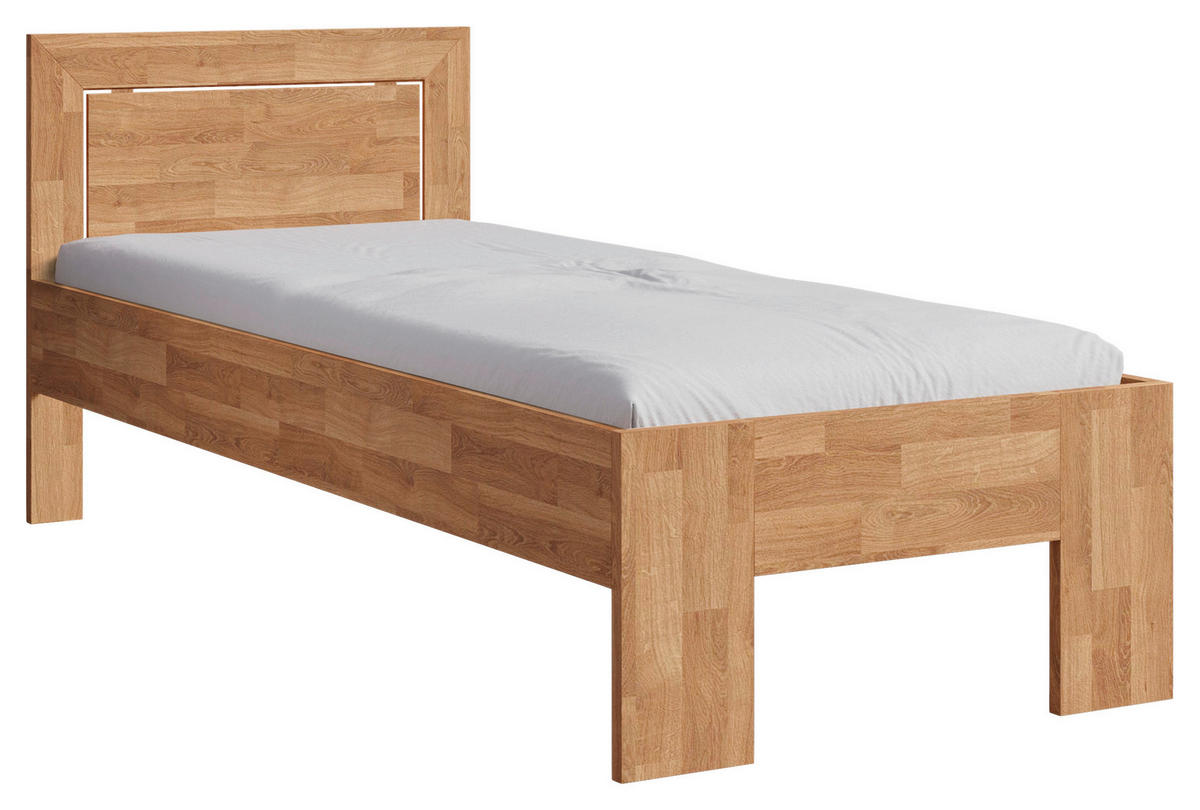 BETT 90/200 cm  in Eichefarben  - Eichefarben, Natur, Holz (90/200cm) - Linea Natura