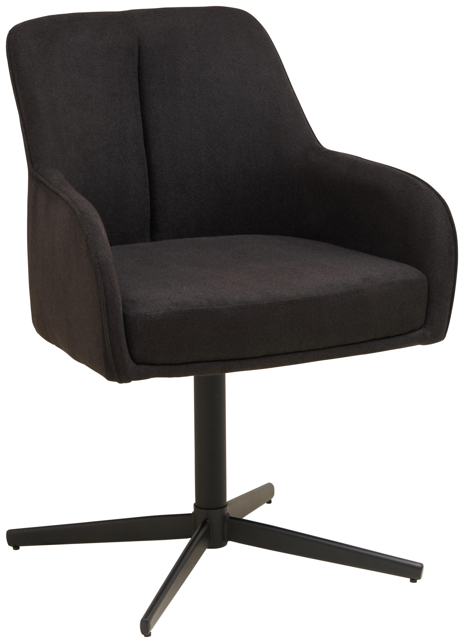 ARMLEHNSTUHL  in Eisen beschichtet  - Schwarz, MODERN, Textil/Metall (61/83/62cm) - Livetastic