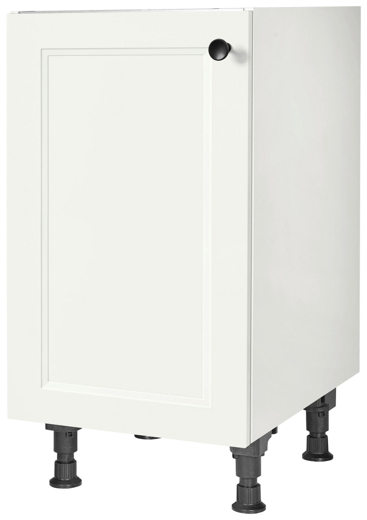 SPÜLENUNTERSCHRANK 45/87/56 cm  in Weiß  - Schwarz/Weiß, MODERN, Holzwerkstoff/Metall (45/87/56cm) - Nobilia