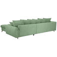 ECKSOFA Pastellgrün Cord Rückenkissen, Armlehnenkissen, Rücken echt  - Pastellgrün/Schwarz, KONVENTIONELL, Textil/Metall (332/231cm) - Carryhome