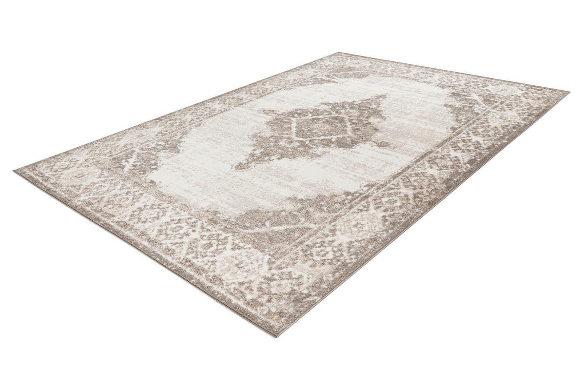 FLACHWEBETEPPICH 120/170 cm Silberfarben, Beige rechteckig  - Beige/Silberfarben, Basics, Textil (120/170cm) - Kayoom