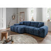 ECKSOFA Bosco Blau Struktur  - Blau/Schwarz, MODERN, Kunststoff/Textil (152/301cm) - Livetastic