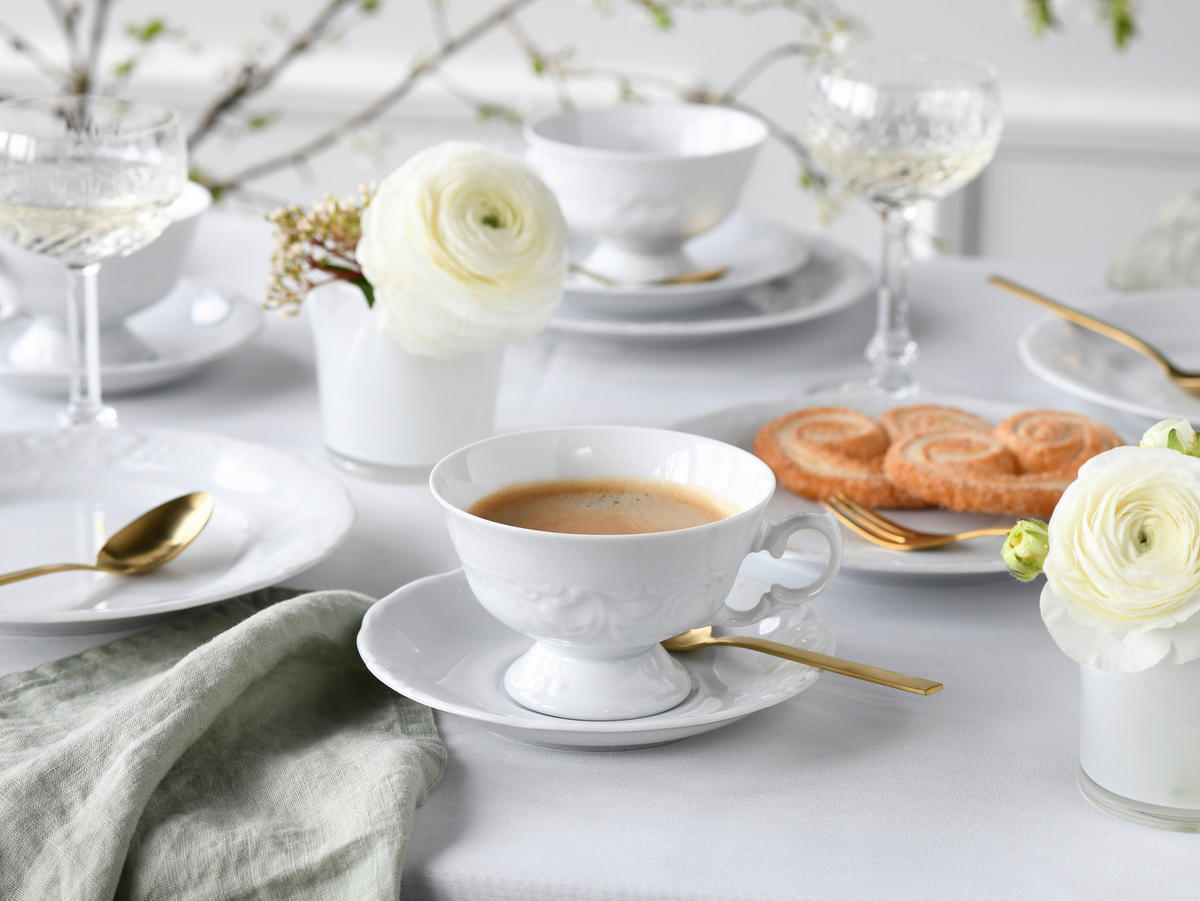 KAFFEESERVICE Weiß Frederike weiss 18-teilig  - Weiß, Basics, Keramik - Creatable