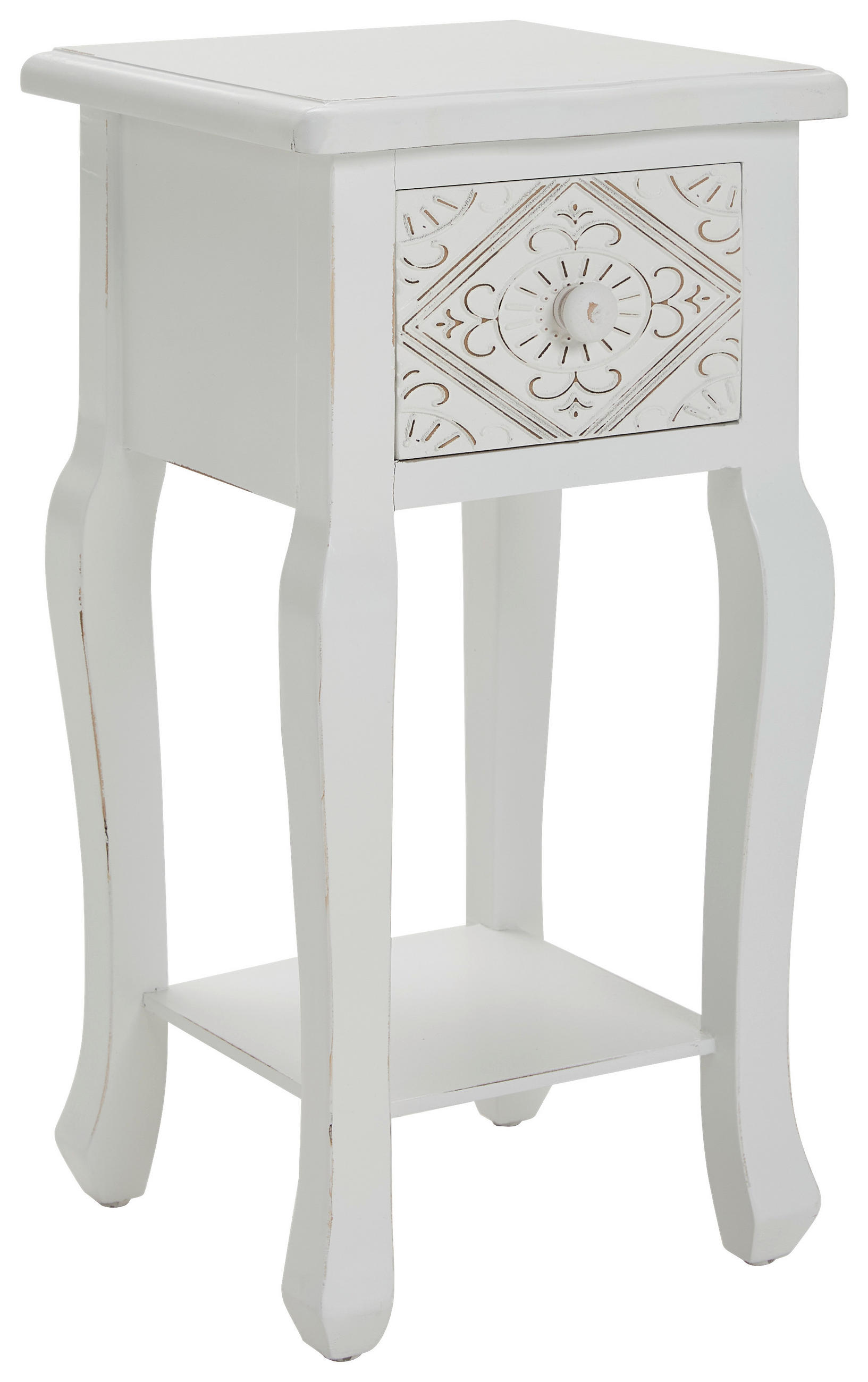 VIRÁGTARTÓ ÁLLVÁNY fa, faalapú anyag   30,5/60,5/30,5 cm  - fehér, Romantik / Landhaus, faalapú anyag/fa (30,5/60,5/30,5cm) - Landscape