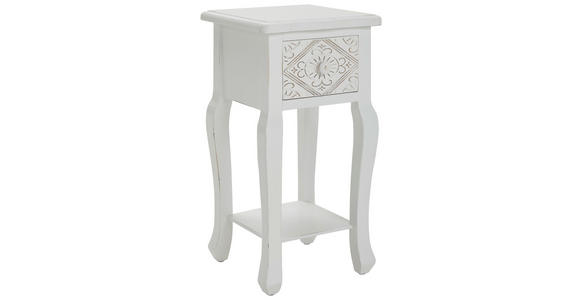 BLUMENSÄULE Holz, Holzwerkstoff Tanne massiv  - Weiß, ROMANTIK / LANDHAUS, Holz/Holzwerkstoff (30,5/60,5/30,5cm) - Landscape