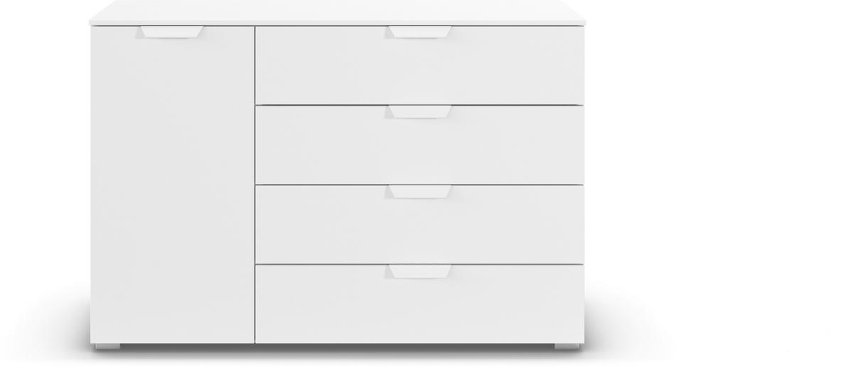 KOMMODE 120/81/42 cm  in Weiss  - Weiss, Design, Holzwerkstoff/Metall (120/81/42cm) - Carryhome