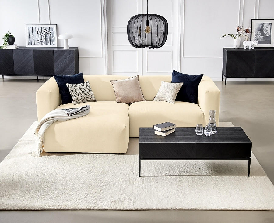 Trendmanufaktur Ecksofa Beige 255x160 cm