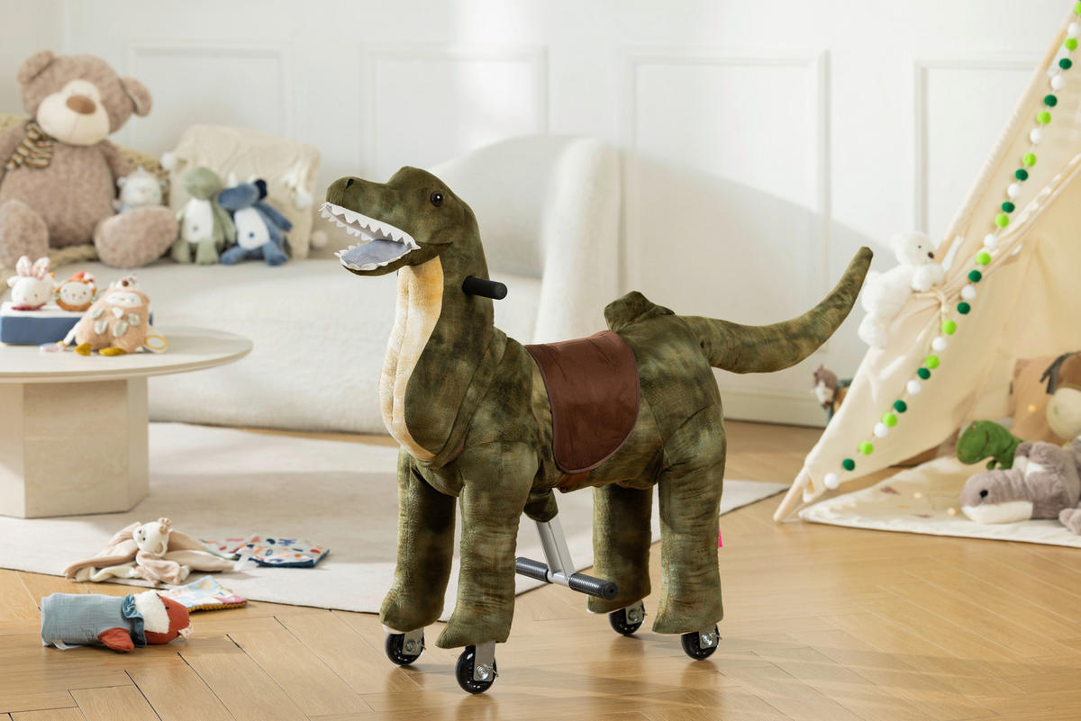 SCHAUKELTIER - Grün, Basics, Kunststoff/Textil (76/27/85cm) - My Baby Lou