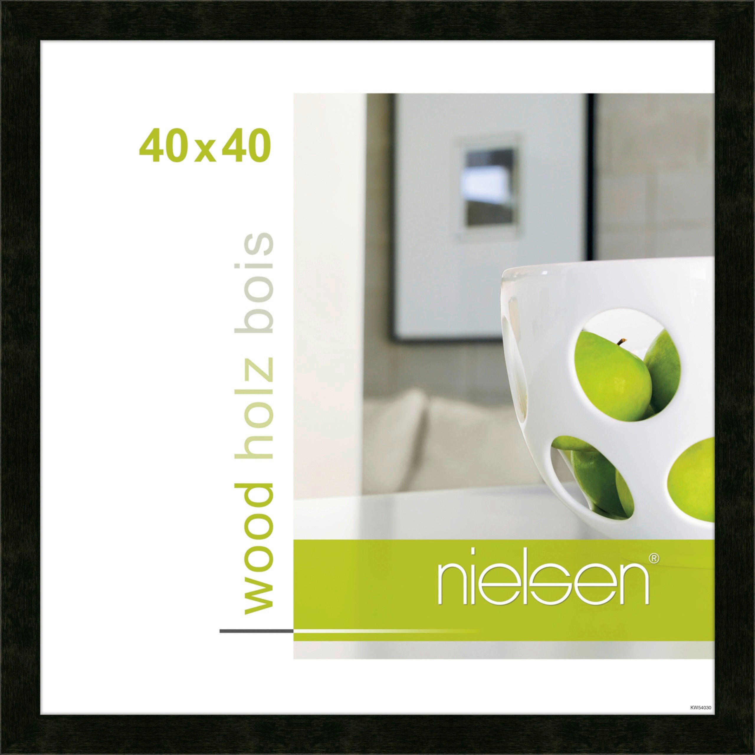 BILDERRAHMEN 44,8/44,8 cm  - Schwarz, Basics, Holzwerkstoff (44,8/44,8cm) - Nielsen