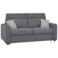 SCHLAFSOFA Mikrofaser Dunkelgrau - Dunkelgrau/Hellgrau, KONVENTIONELL, Kunststoff/Textil (186/101/101cm) - Carryhome
