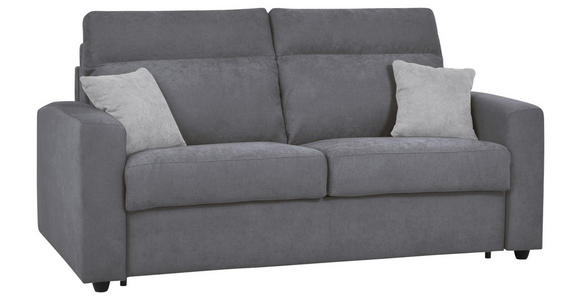SCHLAFSOFA Mikrofaser Dunkelgrau - Dunkelgrau/Hellgrau, KONVENTIONELL, Kunststoff/Textil (186/101/101cm) - Carryhome