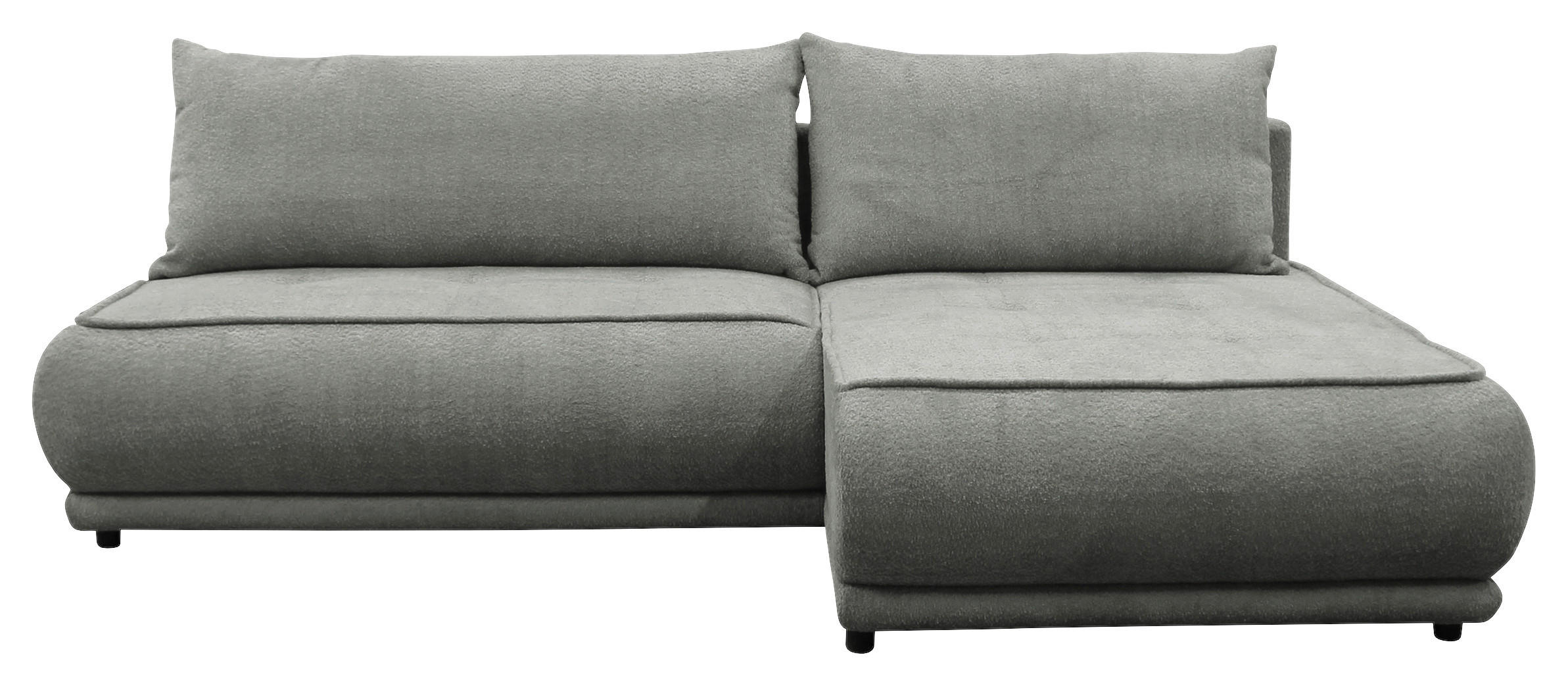 ECKSOFA in Bouclé Grau  277/179 cm  - Schwarz/Grau, Design, Kunststoff/Textil (277/179cm) - MID.YOU