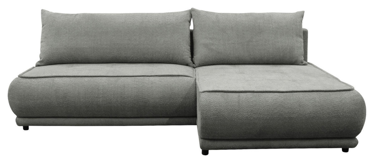 ECKSOFA  PAROS Grau Bouclé  - Schwarz/Grau, Design, Kunststoff/Textil (277/179cm) - MID.YOU