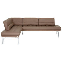 KLUPA KUTNA  bež  metal, koža      - bež/boje aluminija, Design, koža/metal (233/163cm) - Joop!