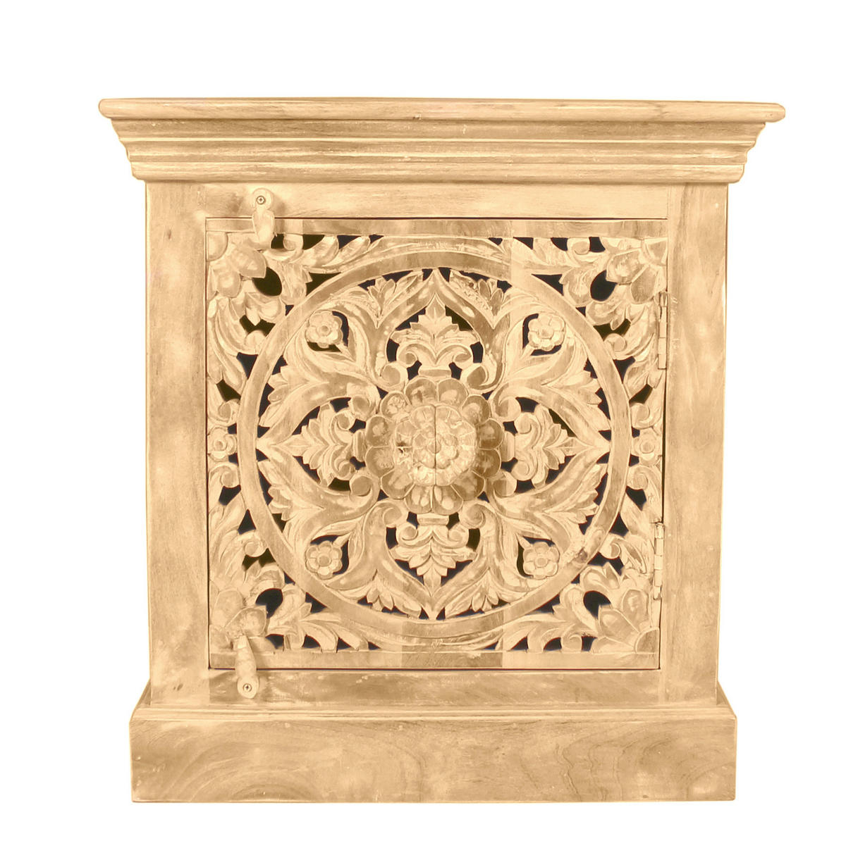 NACHTSCHRANK 60/65/40 cm Mangoholz massiv  - Naturfarben, Basics, Holz (60/65/40cm) - Livetastic