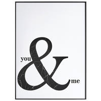 KUNSTDRUCK Text  - Schwarz/Weiß, Trend, Papier/Holzwerkstoff (50/70cm) - Monee