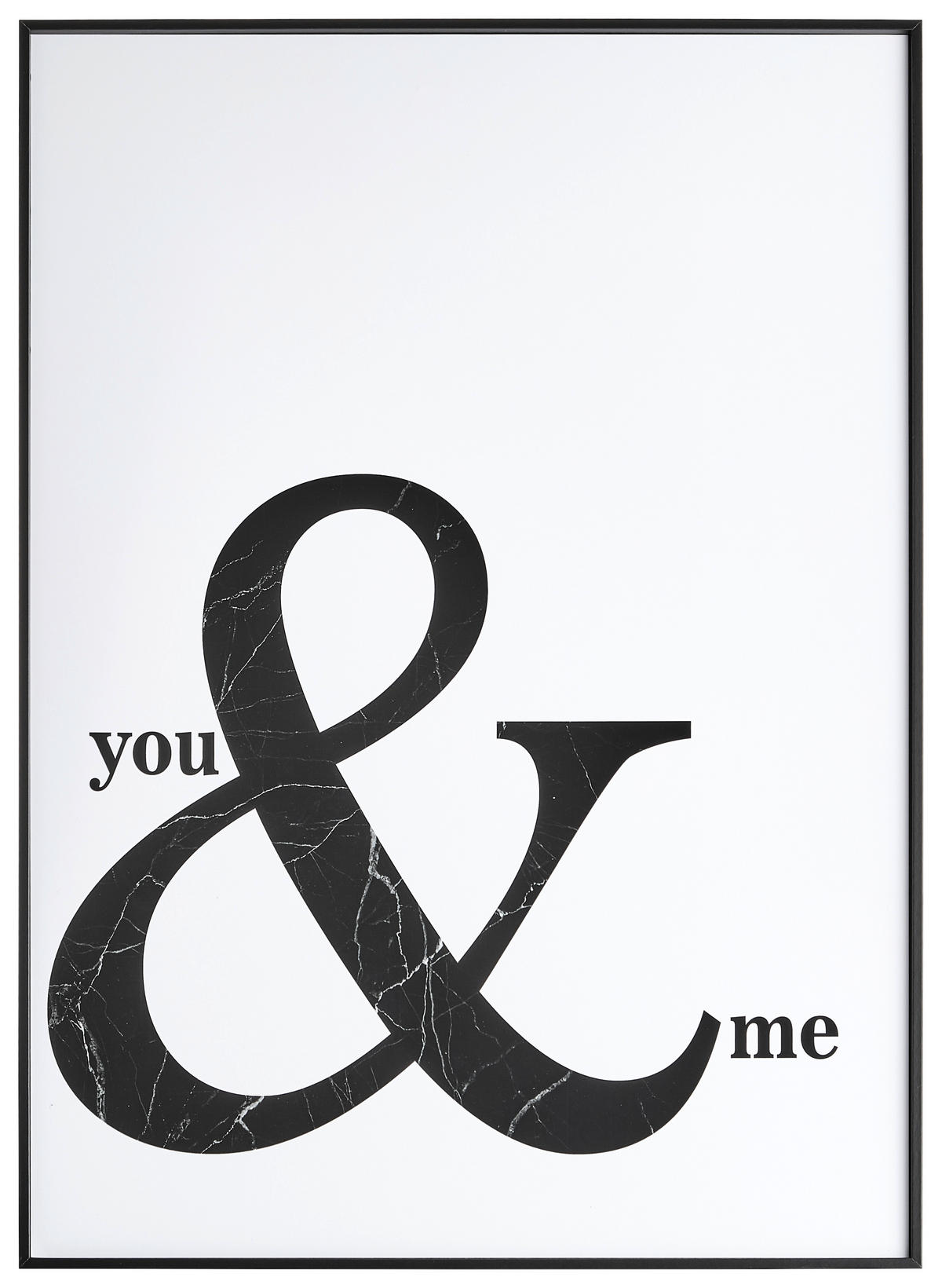 KUNSTDRUCK Text  - Schwarz/Weiß, Trend, Papier/Holzwerkstoff (50/70cm) - Monee