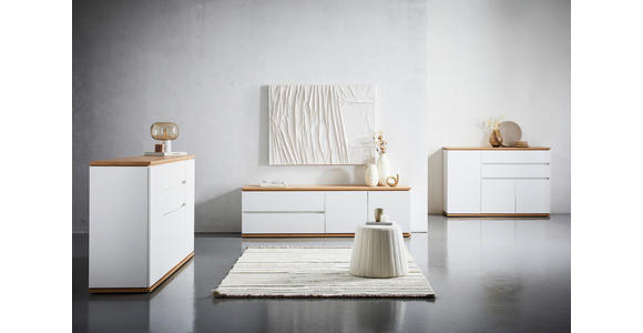 SIDEBOARD in 184/93/42 cm - Schwarz/Weiß, Design, Holzwerkstoff/Kunststoff (184/93/42cm) - Xora