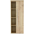 MIDISCHRANK 50/130,8/33 cm  - Chromfarben/Eichefarben, KONVENTIONELL, Holzwerkstoff (50/130,8/33cm) - Dieter Knoll