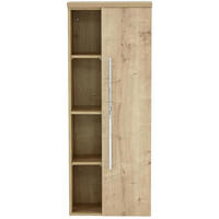 MIDISCHRANK 50/130,8/33 cm  - Chromfarben/Eichefarben, Design, Holzwerkstoff/Metall (50/130,8/33cm) - Dieter Knoll