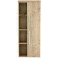 MIDISCHRANK 50/130,8/33 cm  - Chromfarben/Eichefarben, Design, Holzwerkstoff/Metall (50/130,8/33cm) - Dieter Knoll