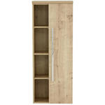 MIDISCHRANK 50/130,8/33 cm - Chromfarben/Eichefarben, Design, Holzwerkstoff/Metall (50/130,8/33cm) - Dieter Knoll