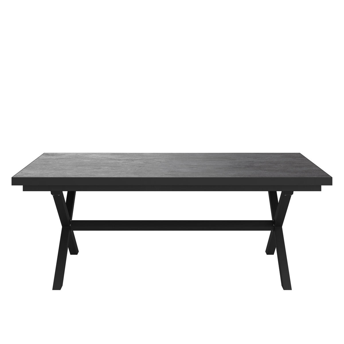 GARTENTISCH Metall, Keramik Anthrazit, Dunkelgrau rechteckig  - Dunkelgrau/Anthrazit, Basics, Keramik/Metall (200/100/75cm) - Amatio