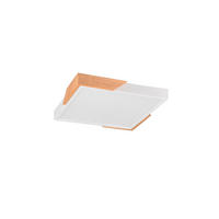 LED-DECKENLEUCHTE    31,5/31,5/3,5 cm  - Weiss, Natur, Holz/Kunststoff (31,5/31,5/3,5cm)