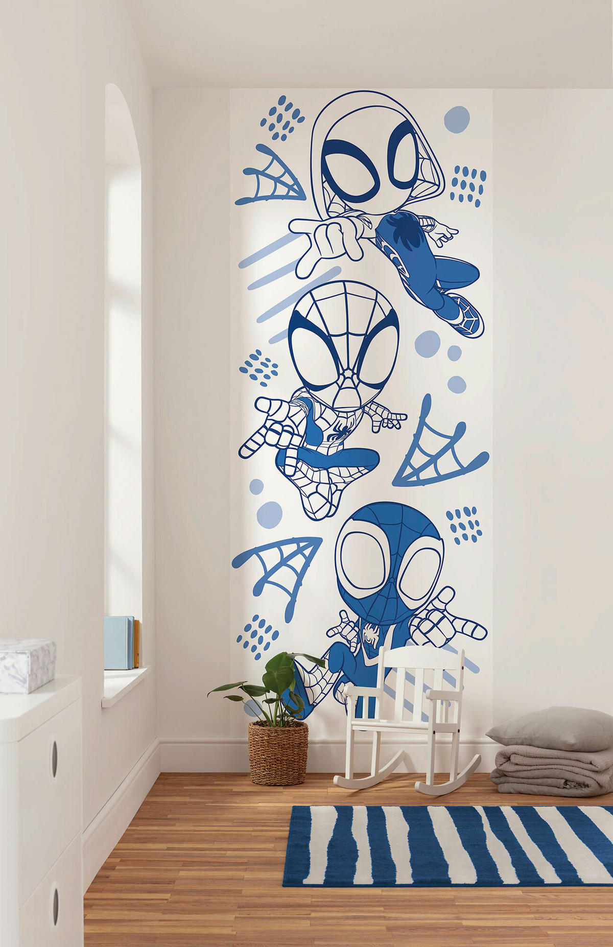 FOTOTAPETE SPIDEY AND HIS AMAZING FRIENDS  - Blau, Design, Textil (100/250cm) - Marvel