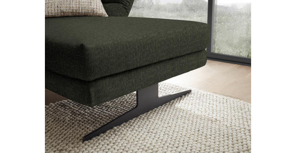 ECKSOFA  in Flachgewebe Dunkelgrün  279-327/176-217 cm  - Dunkelgrün/Schwarz, Design, Textil/Metall (279-327/176-217cm) - Dieter Knoll