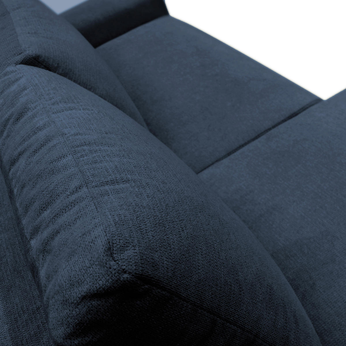 ECKSOFA Dunkelblau Struktur  - Schwarz/Dunkelblau, Design, Kunststoff/Textil (160/250cm) - MID.YOU