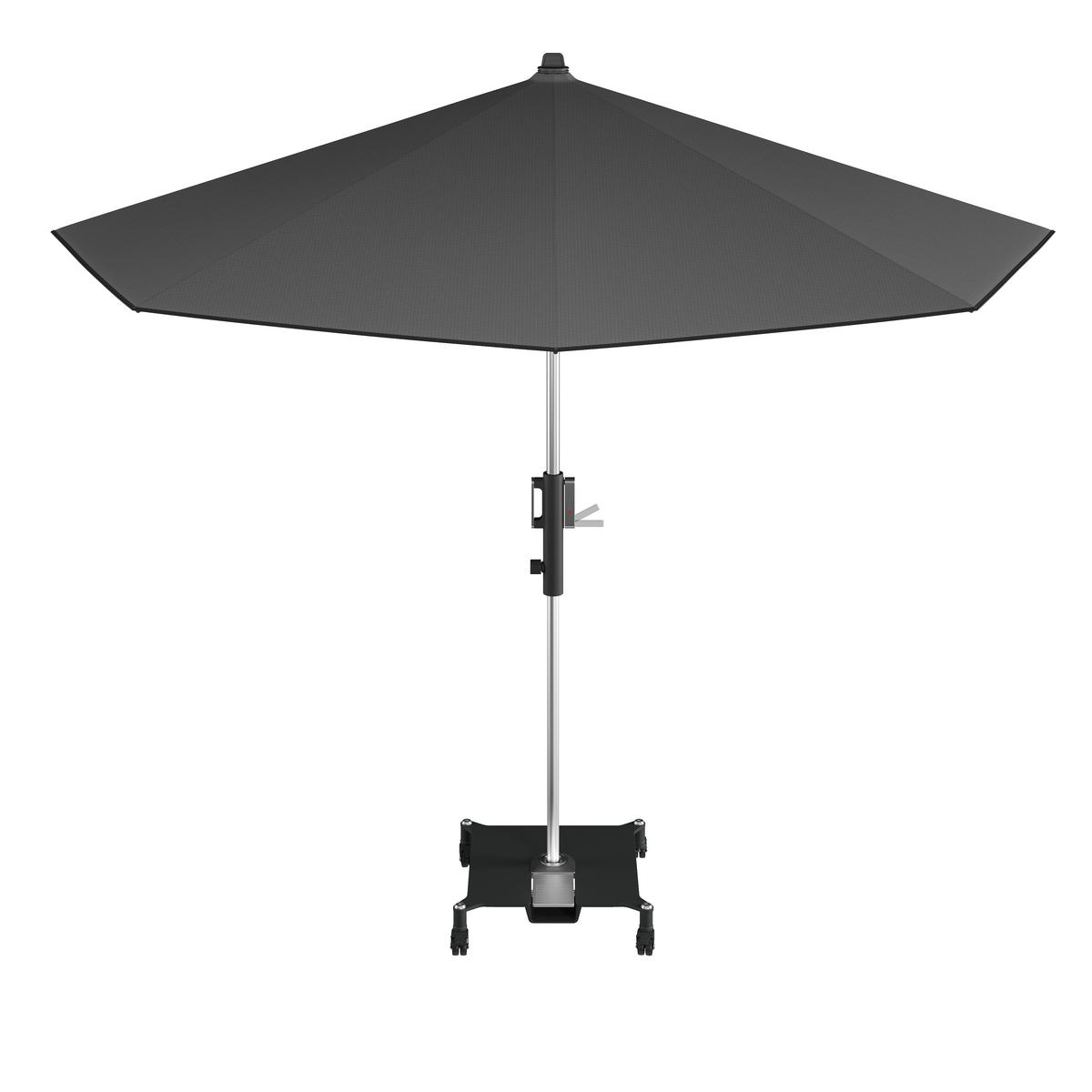 SONNENSCHIRM 315 cm Dunkelgrau  - Dunkelgrau/Silberfarben, KONVENTIONELL, Textil/Metall (315/315cm) - KNIRPS