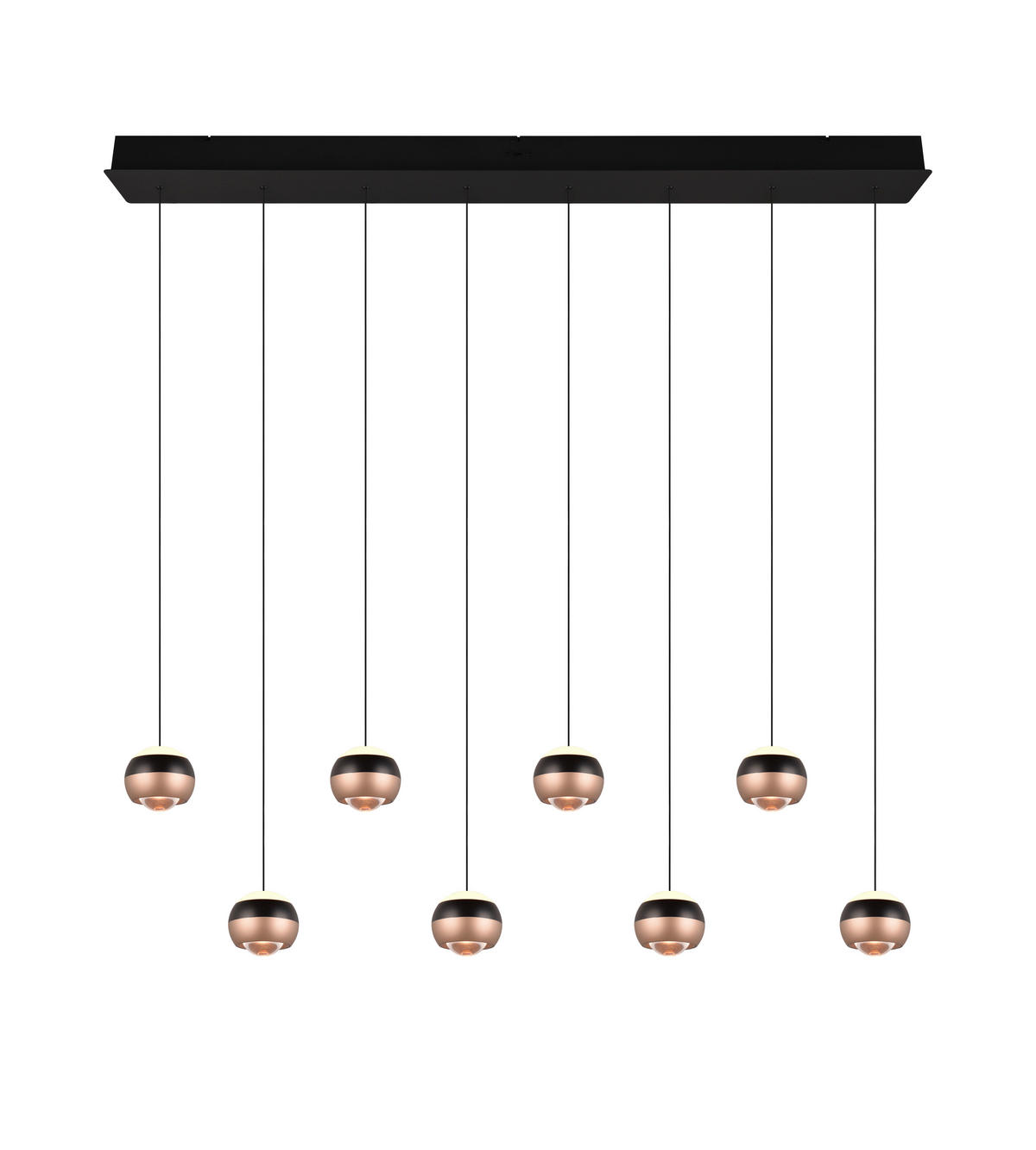 ZÁVESNÉ LED SVIETIDLO, 150/13/200 cm  - čierna, Design, kov (150/13/200cm)