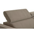 ECKSOFA Graubraun Feincord  - Graubraun/Schwarz, Design, Textil/Metall (280/205cm) - Xora
