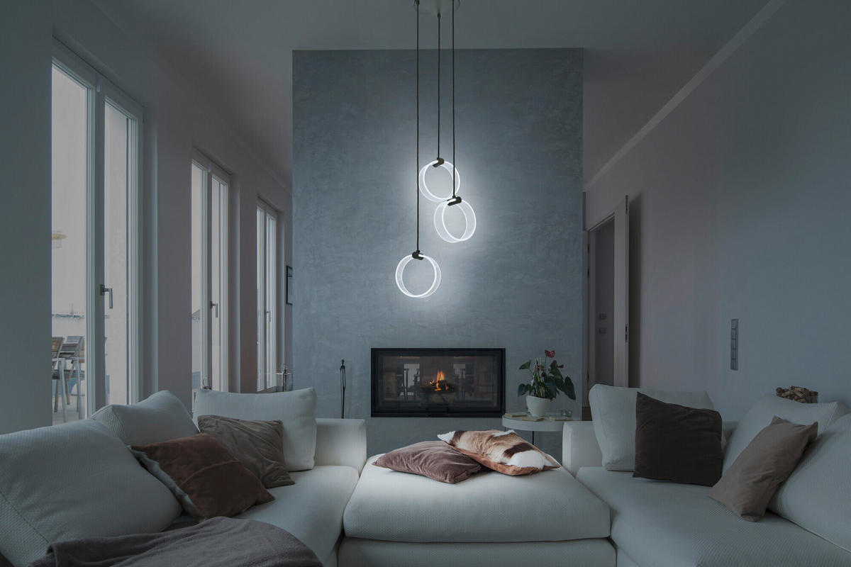 LED-PENDELLEUCHTE 28/20/121 cm   - Schwarz, Design, Kunststoff (28/20/121cm) - Ledvance