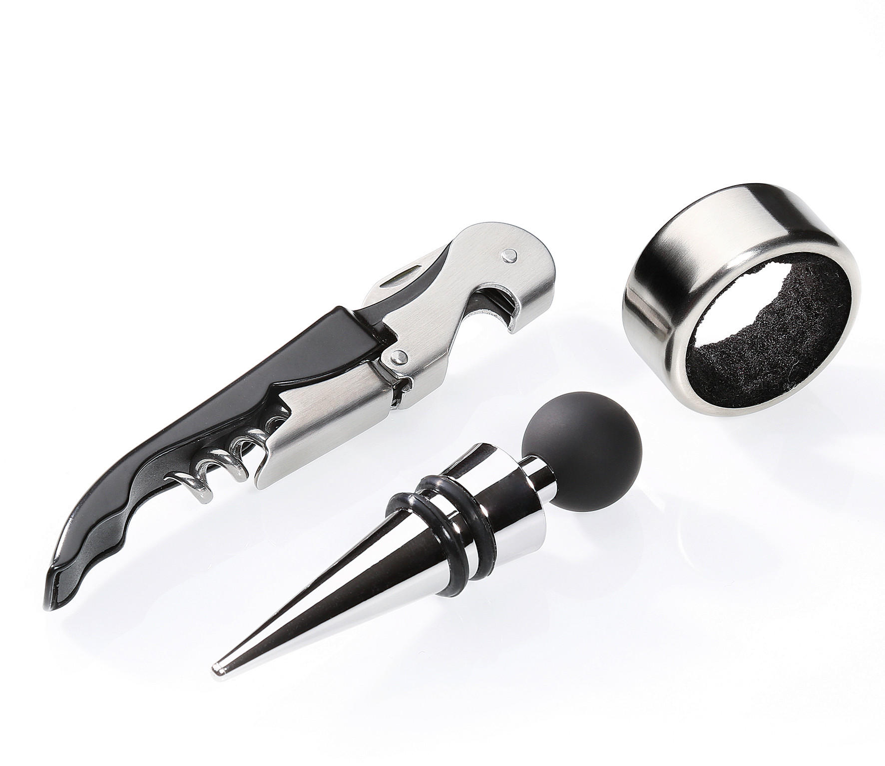 WEINZUBEHÖR-SET - Design, Metall - Cilio