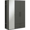 KLEIDERSCHRANK in Anthrazit  - Anthrazit, Design, Glas/Holzwerkstoff (152,6/213,6/59,3cm) - Cantus