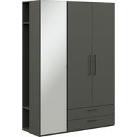 KLEIDERSCHRANK in Anthrazit  - Anthrazit, Design, Glas/Holzwerkstoff (152,6/213,6/59,3cm) - Cantus