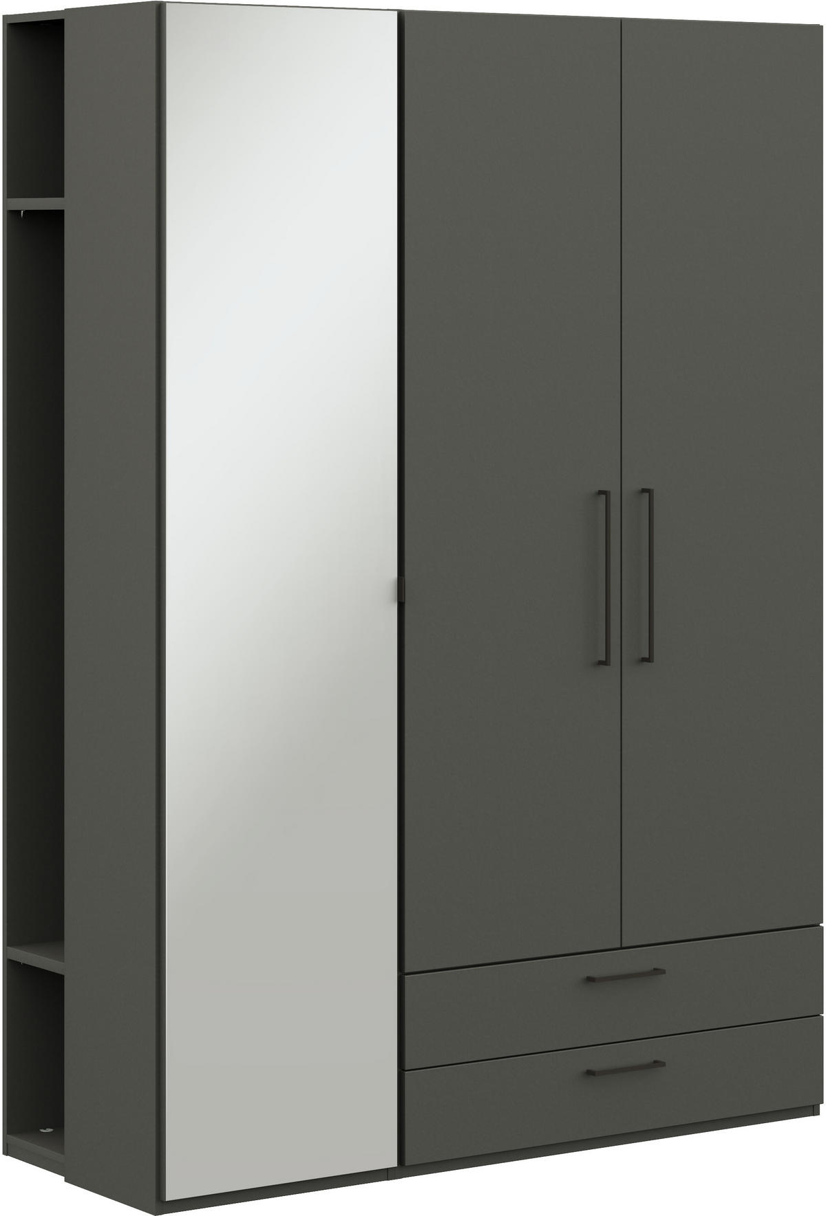 KLEIDERSCHRANK in Anthrazit  - Anthrazit, Design, Glas/Holzwerkstoff (152,6/213,6/59,3cm) - Cantus