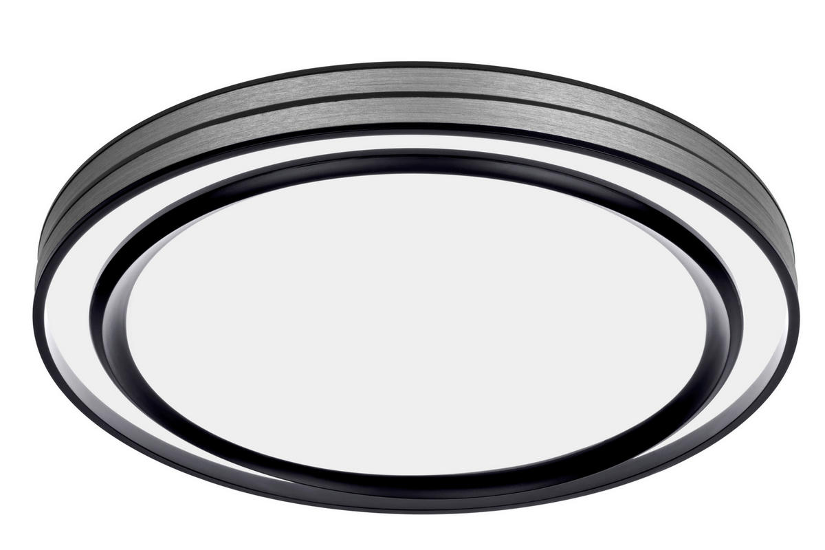 LED PLAFONJERA - bela/crna, Osnovno, metal/plastika (49/7,5cm) - Novel