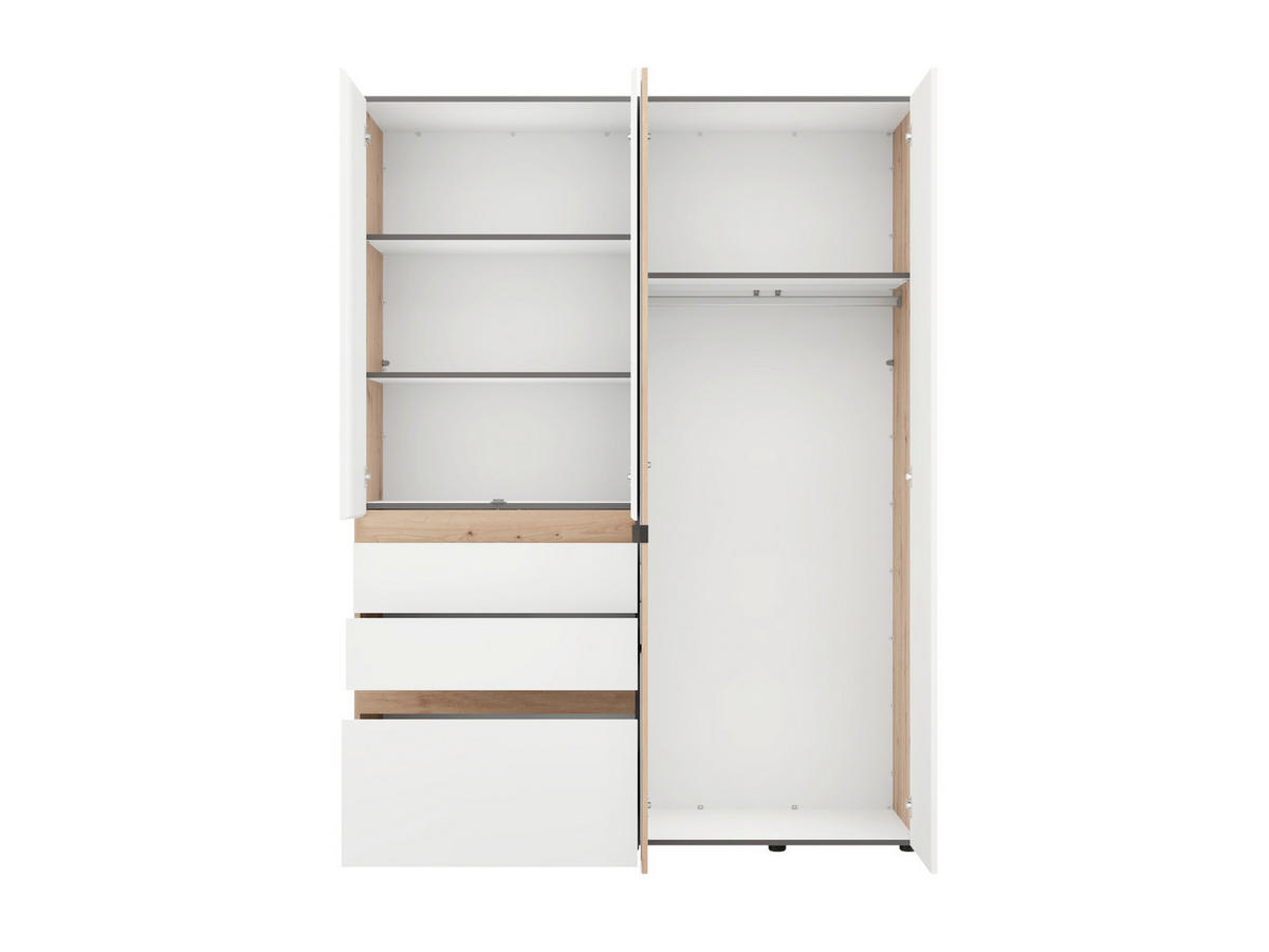 ORMAR ZA ODJEĆU bijela, hrast Artisan   - bijela/hrast Artisan, Moderno, drvni materijal (155/207,5/52cm)