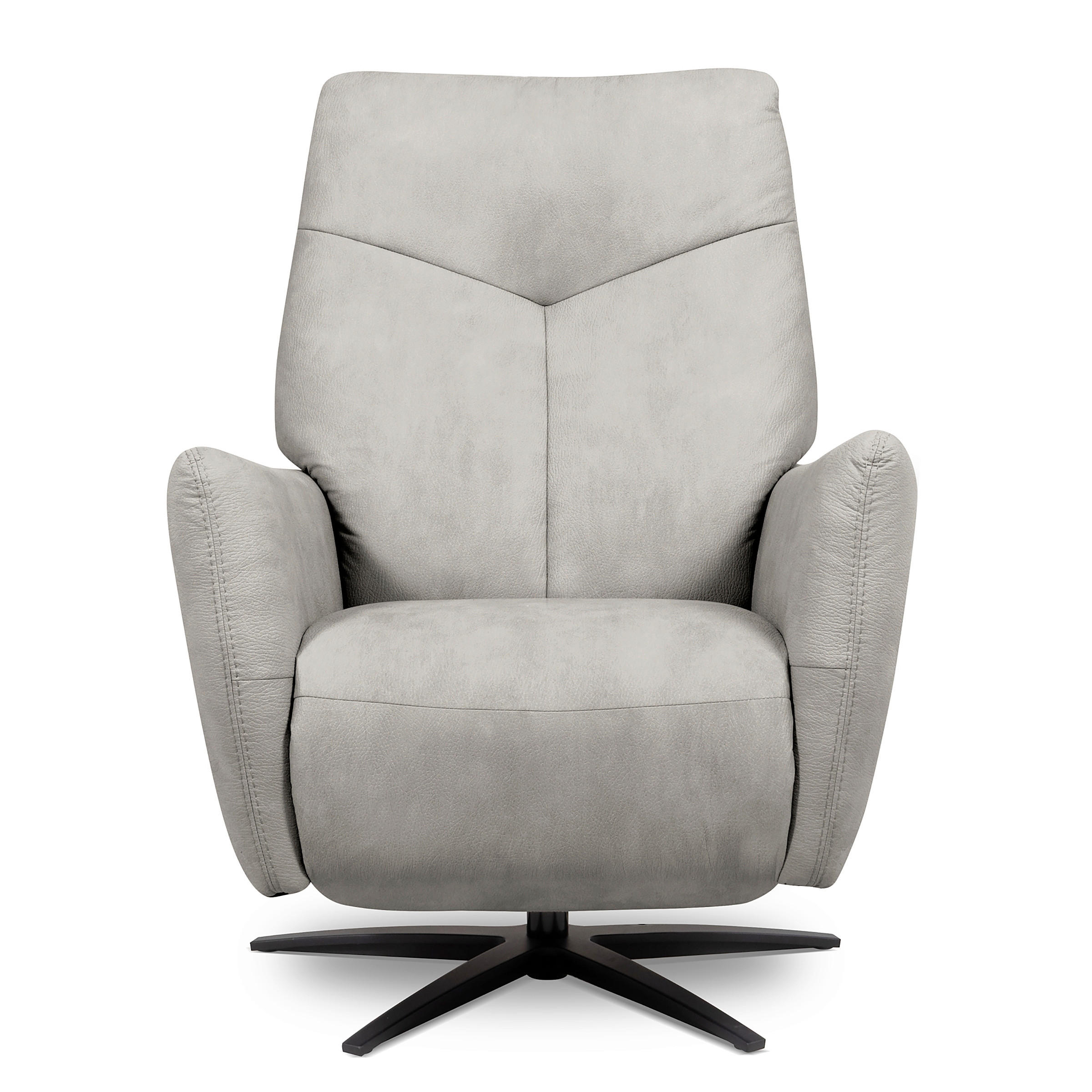 RELAXSESSEL 76/107/88 cm  in Textil Hellgrau  - Hellgrau/Schwarz, Design, Textil/Metall (76/107/88cm) - Livetastic
