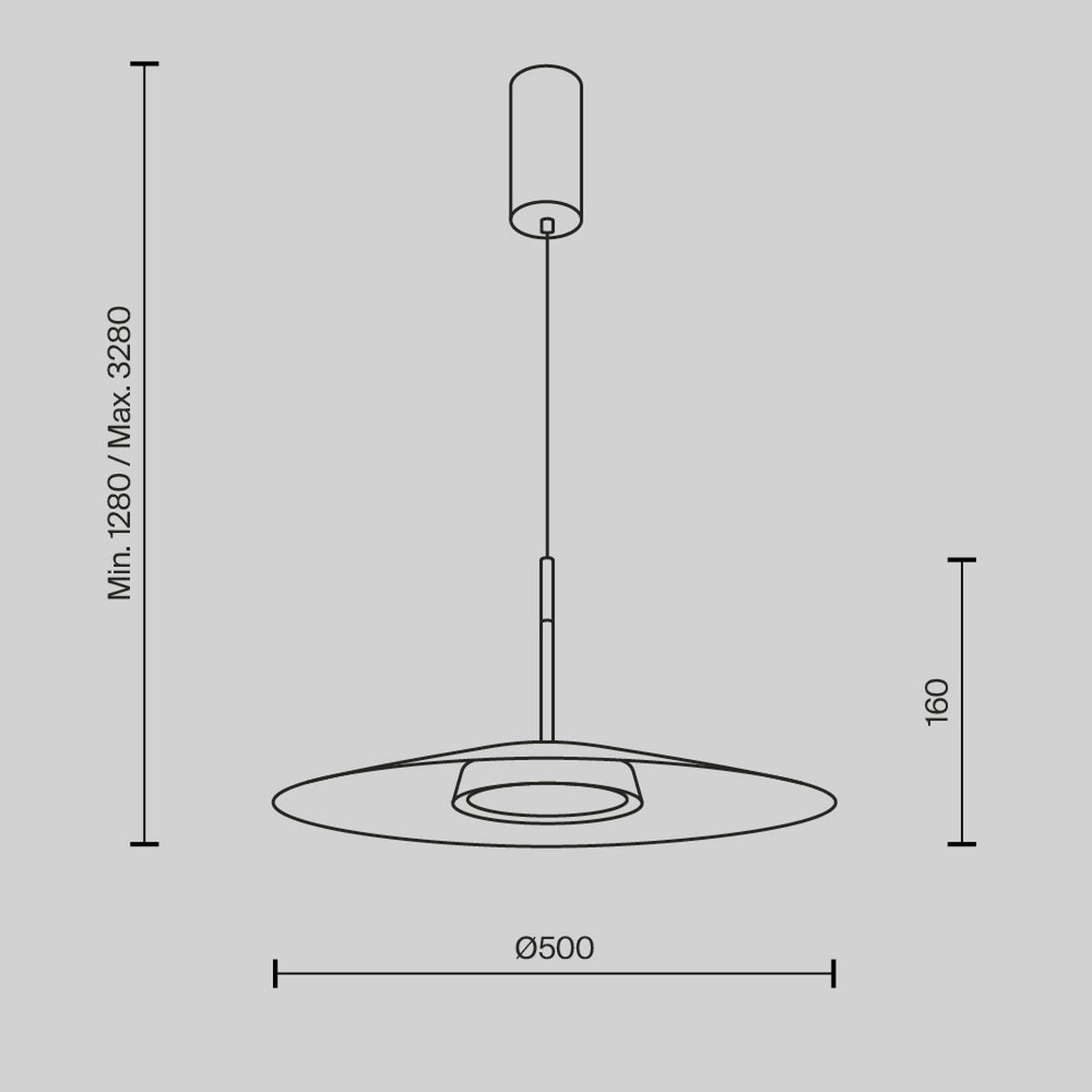 PENDELLAMPA El 50/328 cm  - svart, Design, metall (50/328cm) - MAYTONI