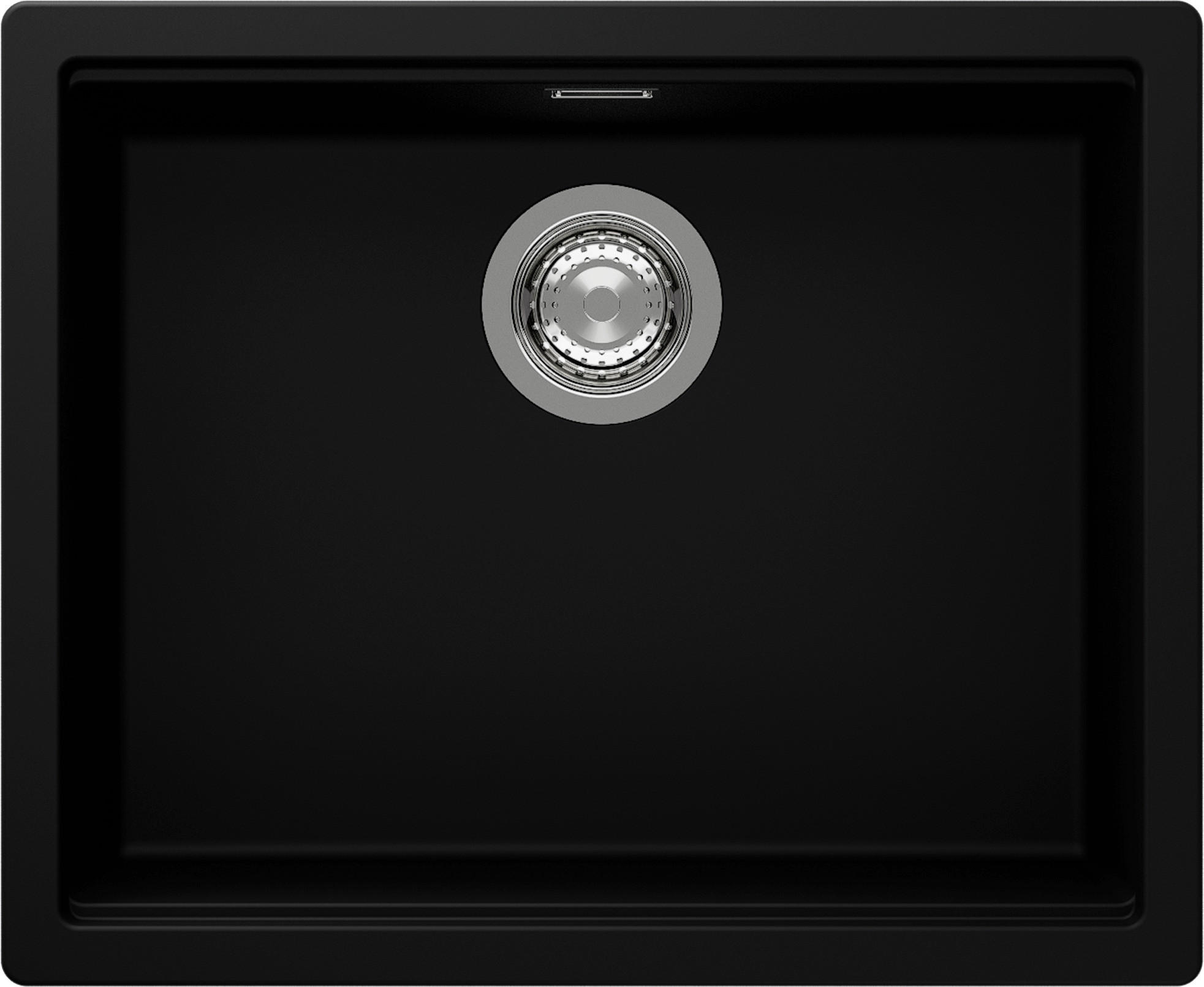 SPÜLE KIRN100LFBBLACK  - Schwarz, Basics, Stein (55,6/28,9/45,6cm) - Schock