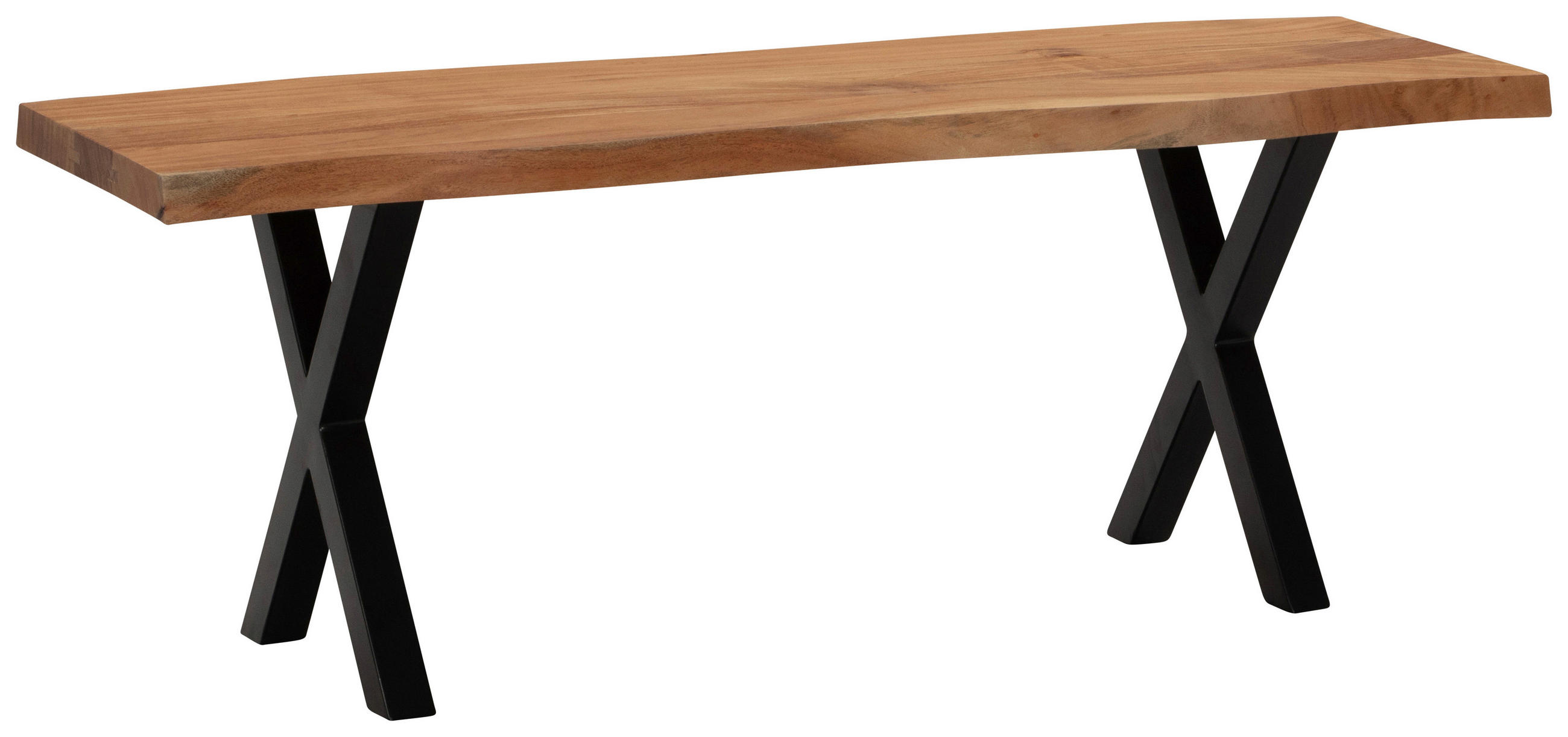 GARDEROBNA KLOP barve akacije, svetlo rjava - svetlo rjava/črna, Design, kovina/les (120/40/45,5cm) - MID.YOU